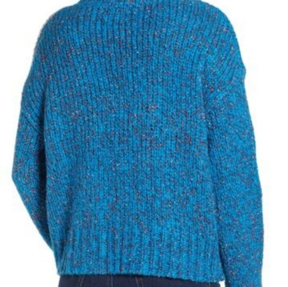 Prima tinsel Blue color block Sparkle Sweater - Picture 2 of 5
